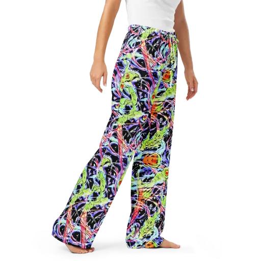 Electric Frog Rush on a Women's Pajama Pants