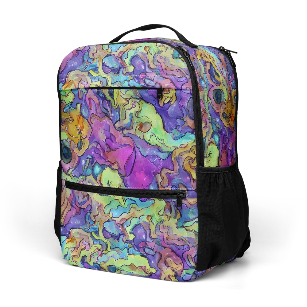 Dreamwave Mosaic on Utility Backpack — Left Front