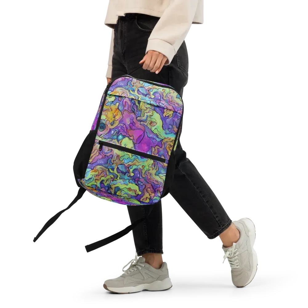 Dreamwave Mosaic on Utility Backpack — Front