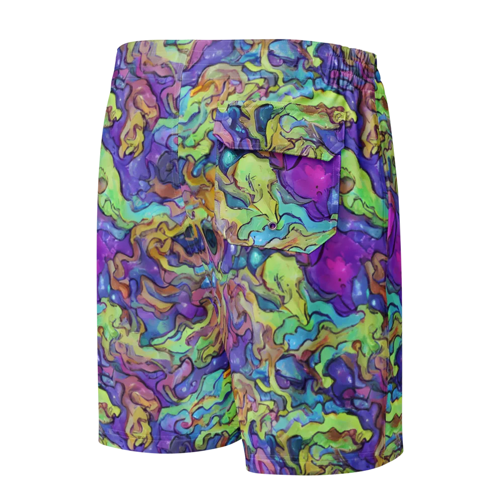 Dreamwave Mosaic on Men's Board Shorts — Back