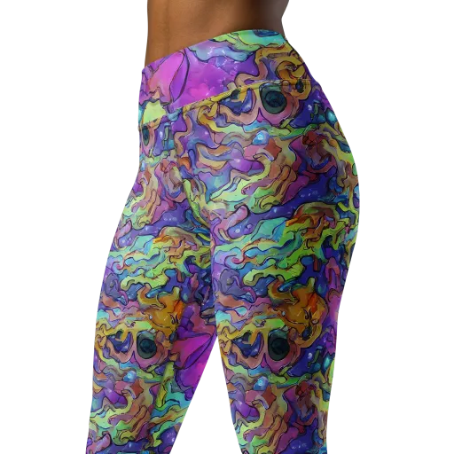 Dreamwave Mosaic on a Yoga Leggings