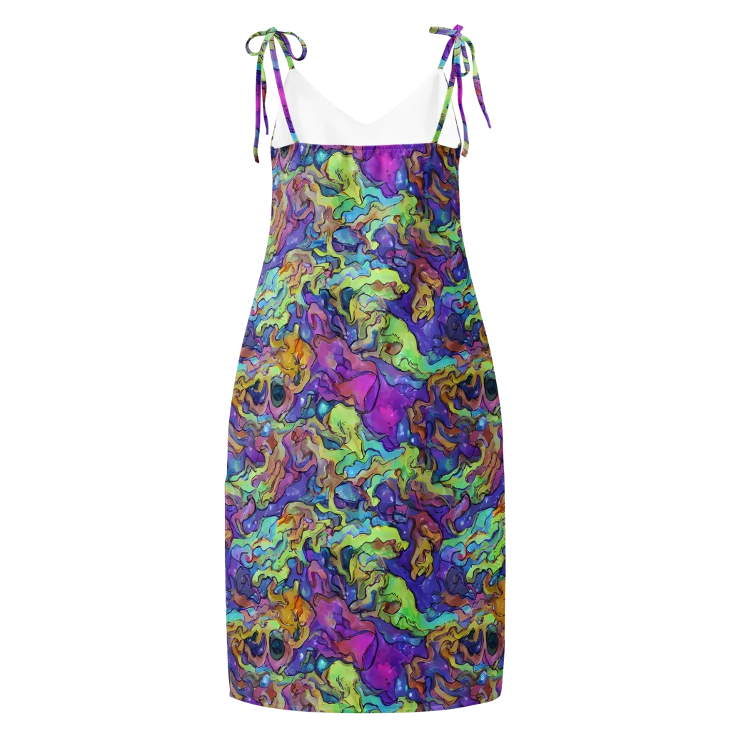 Dreamwave Mosaic on Slip Dress — Back