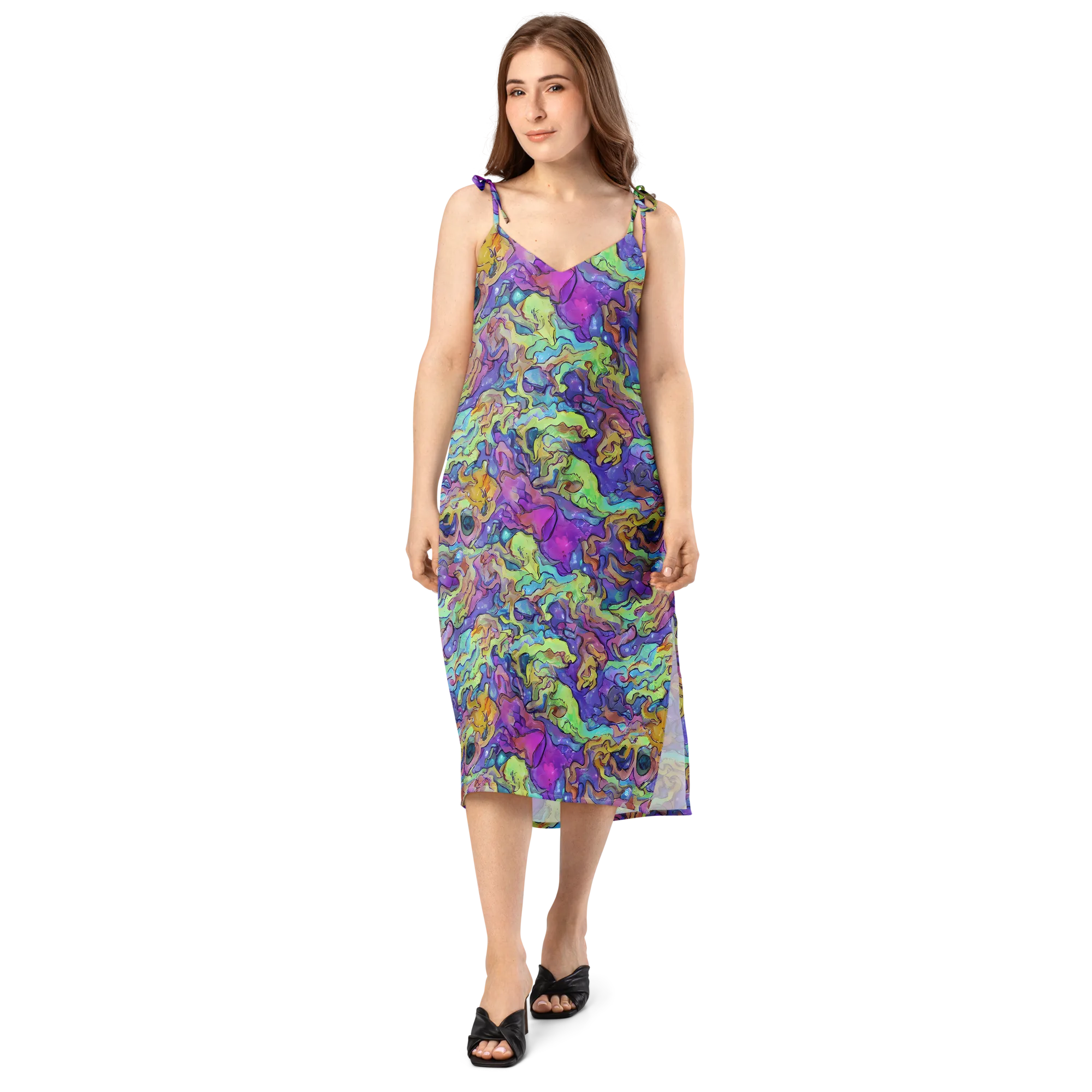 Dreamwave Mosaic on Slip Dress — Front