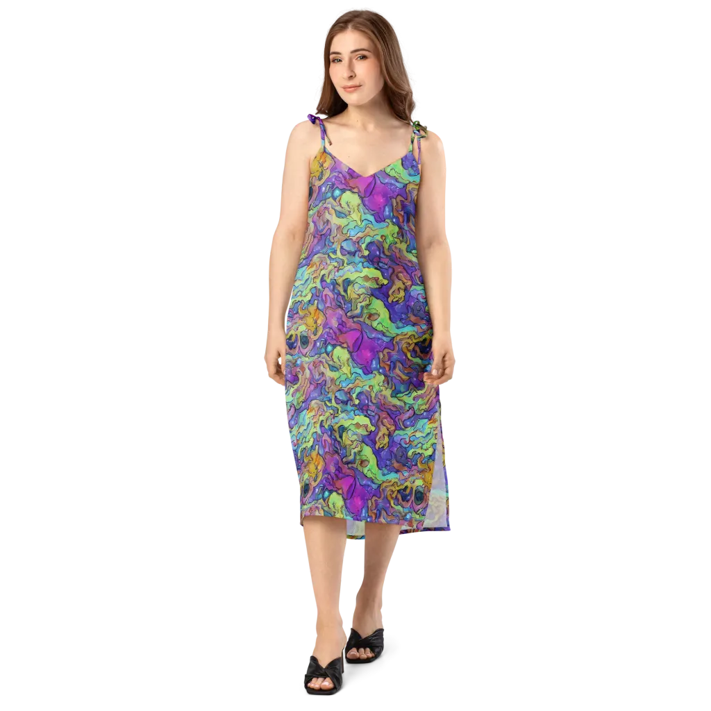 Dreamwave Mosaic on Slip Dress — Front
