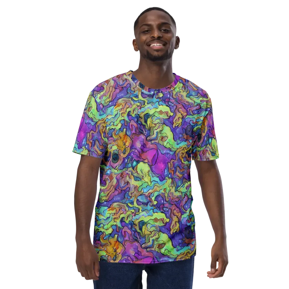 Dreamwave Mosaic on Men's Crew Neck T-Shirt — Front