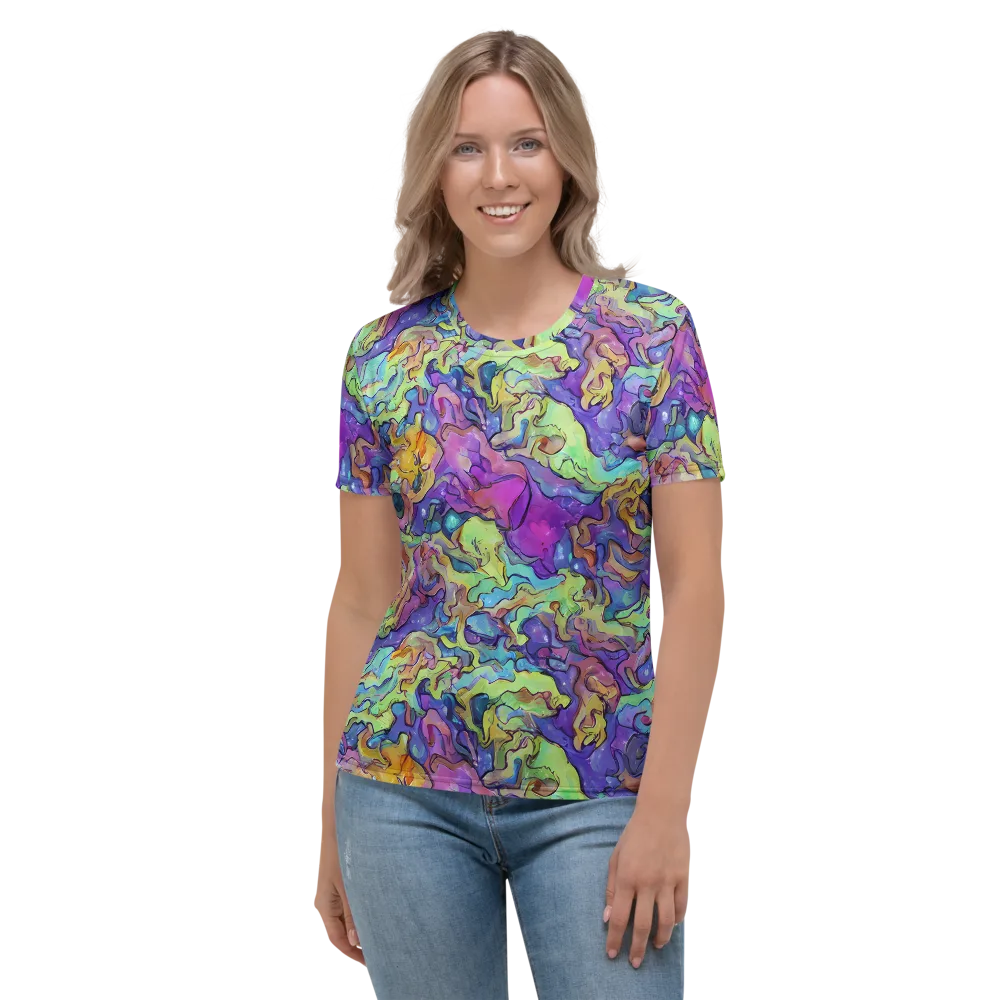 Dreamwave Mosaic on Women's Crew Neck T-Shirt — Front