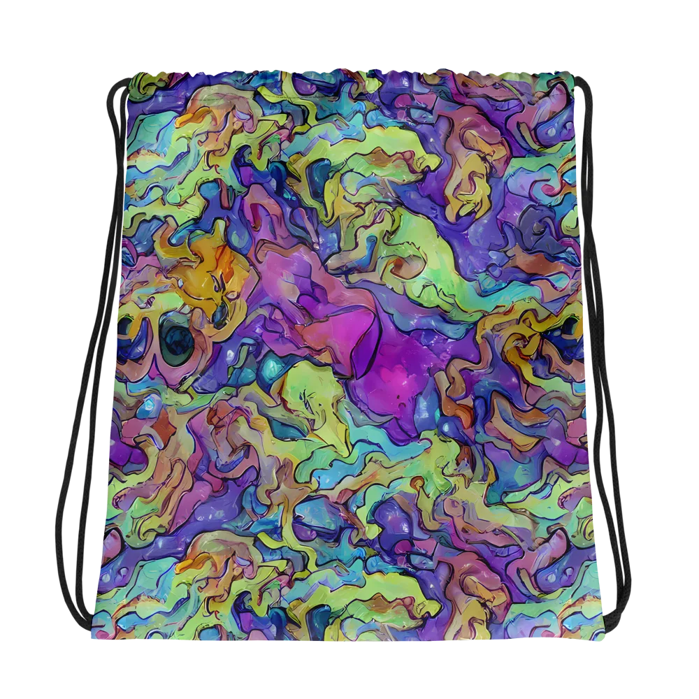 Dreamwave Mosaic on Drawstring Bag — Photo
