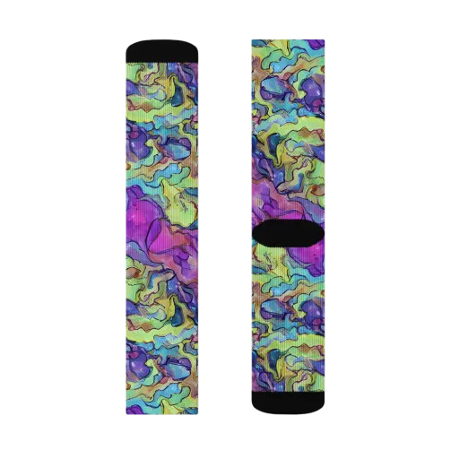 Dreamwave Mosaic on a Socks