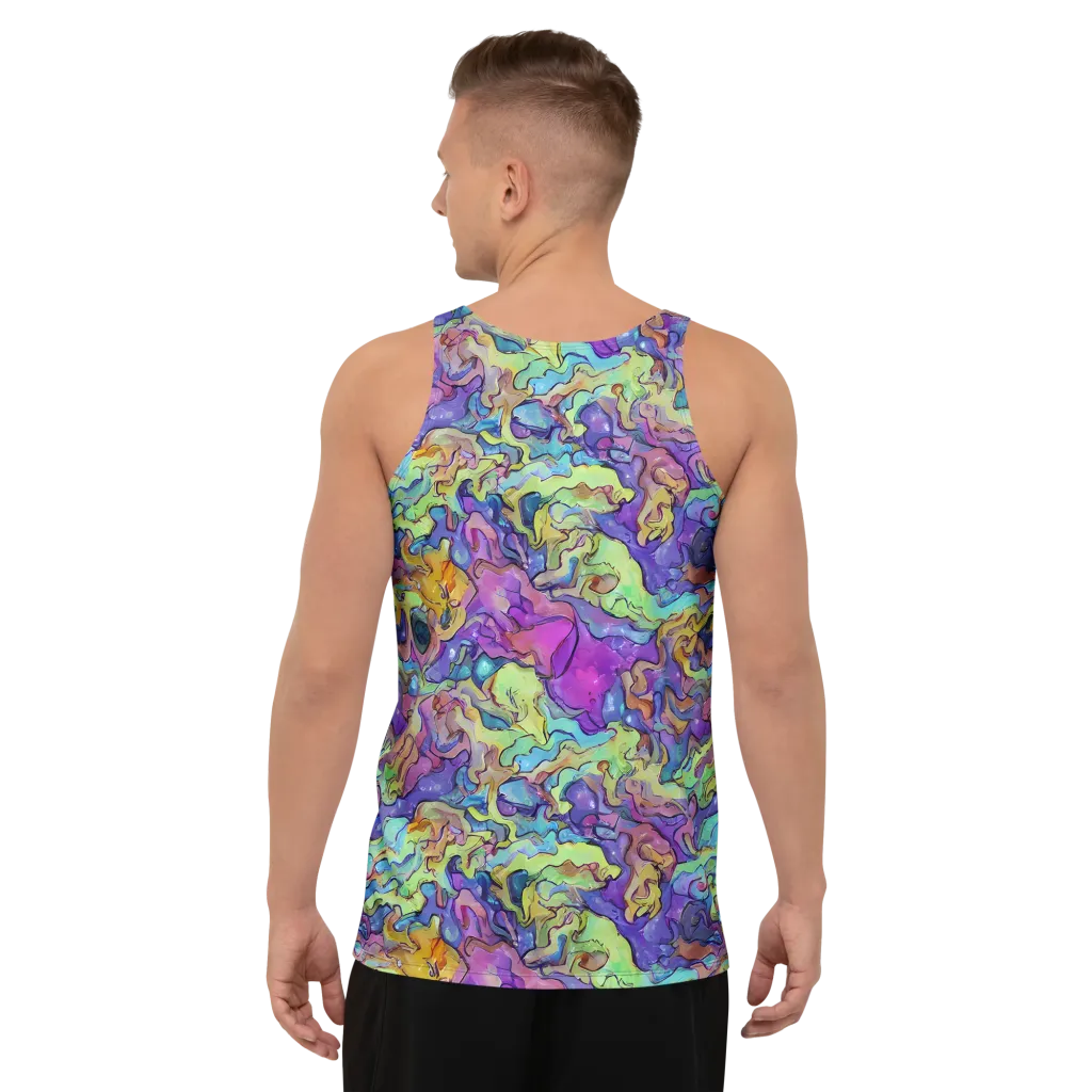 Dreamwave Mosaic on Men's Tank Top — Back
