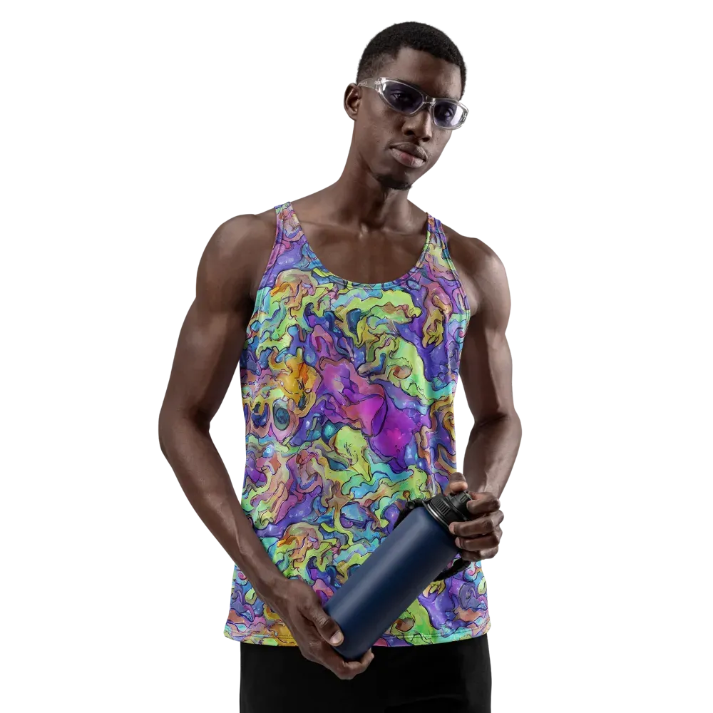 Dreamwave Mosaic on Men's Tank Top — Front