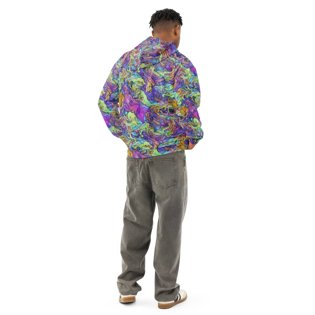 Dreamwave Mosaic on Cotton Hoodie — Back
