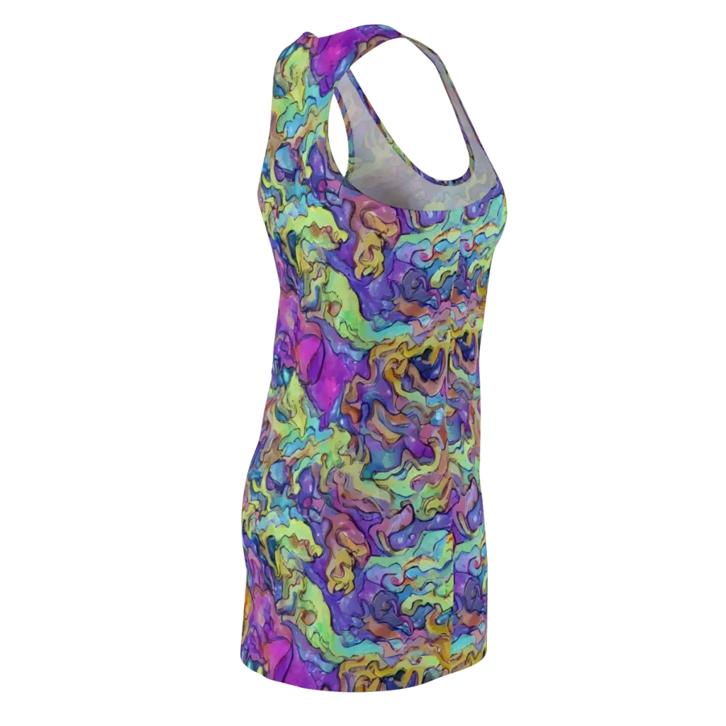 Dreamwave Mosaic on Racerback Dress — Back Side