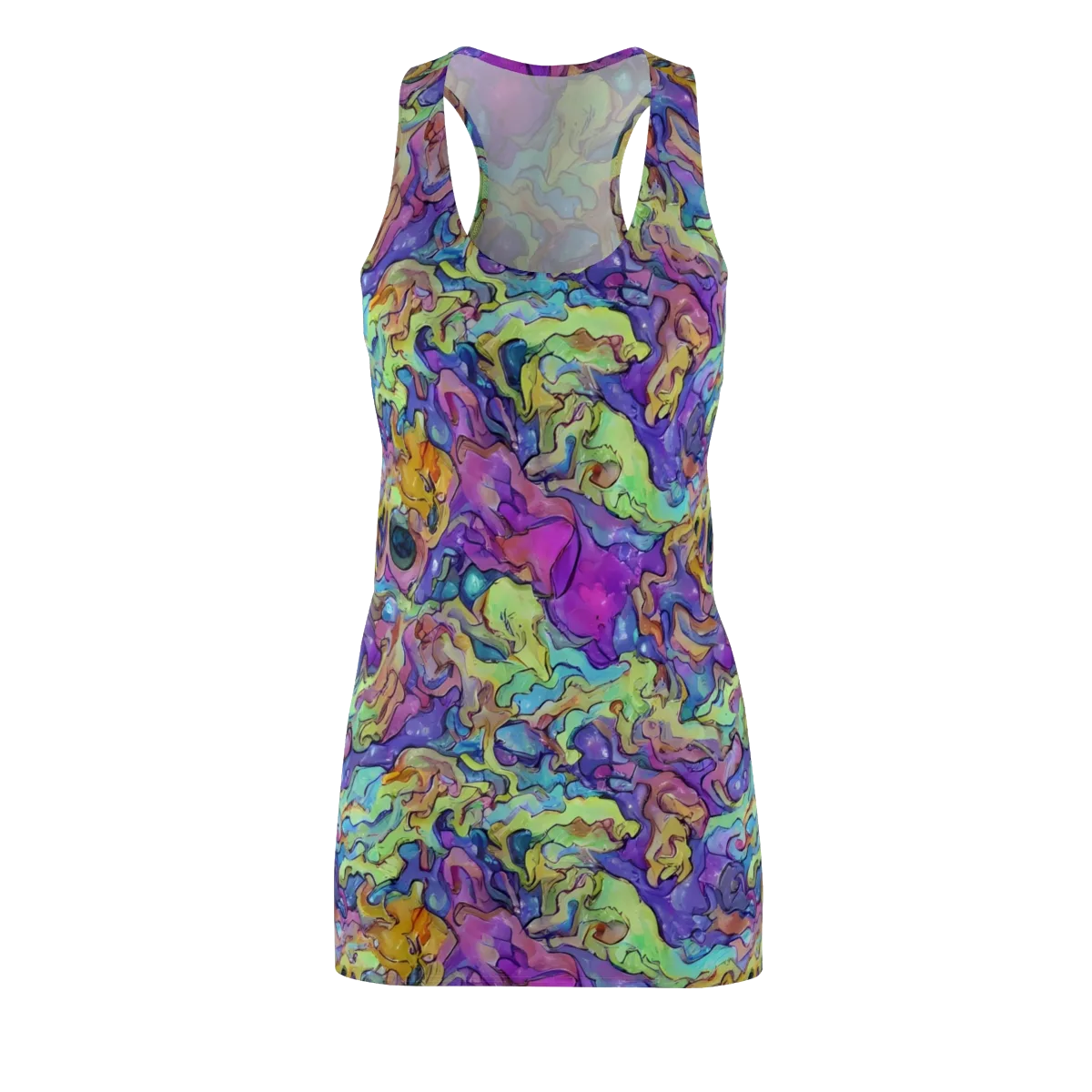 Dreamwave Mosaic on Racerback Dress — Front