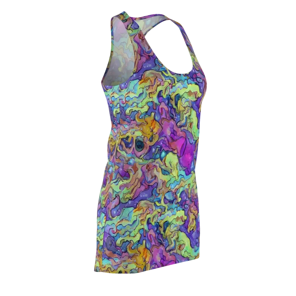 Dreamwave Mosaic on Racerback Dress — Front Side