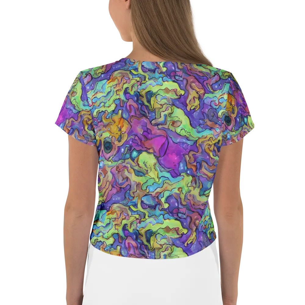 Dreamwave Mosaic on Crop Tee — Back