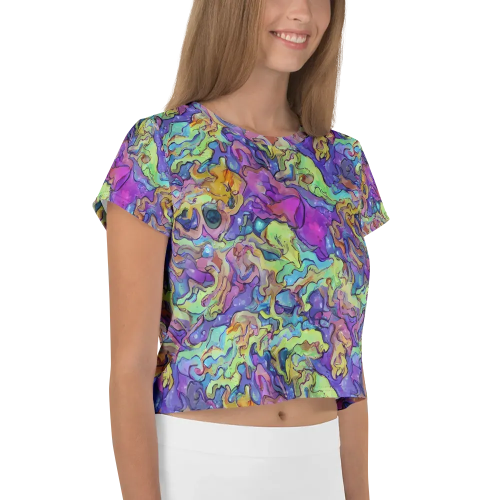 Dreamwave Mosaic on Crop Tee — Right