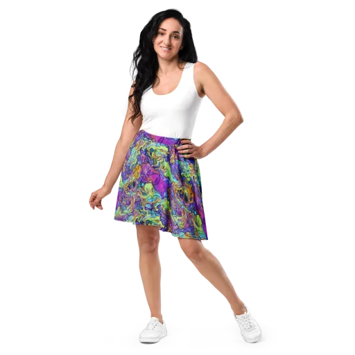 Dreamwave Mosaic on a Skater Skirt