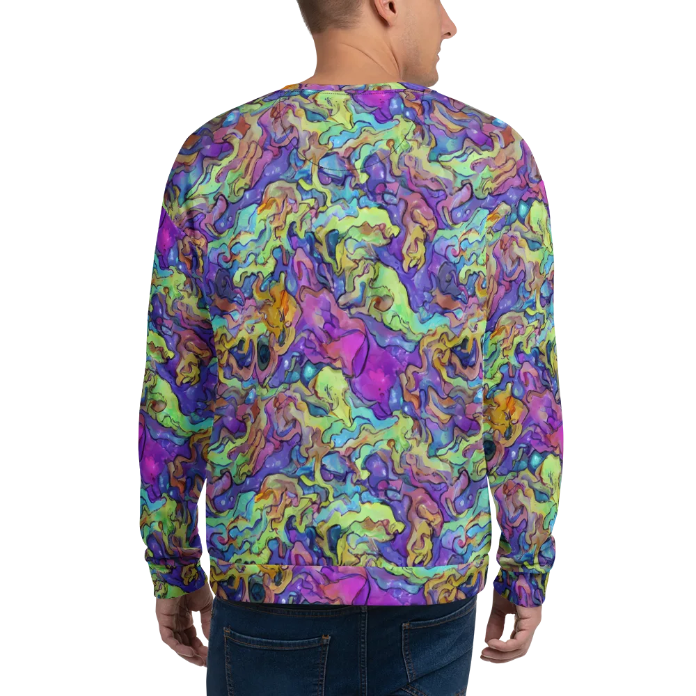 Dreamwave Mosaic on Sweatshirt — Back