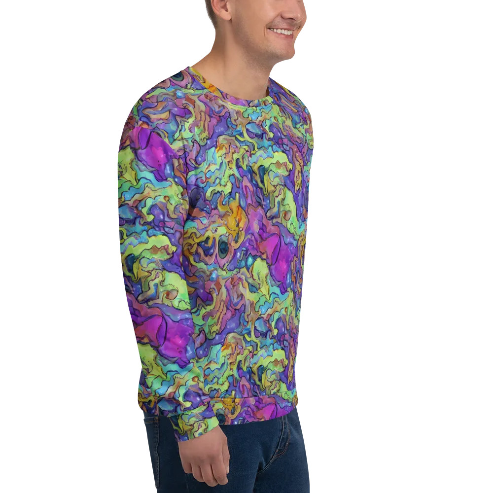 Dreamwave Mosaic on Sweatshirt — Right Front