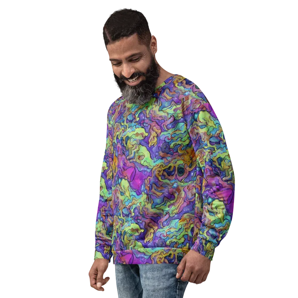 Dreamwave Mosaic on Sweatshirt — Left Front