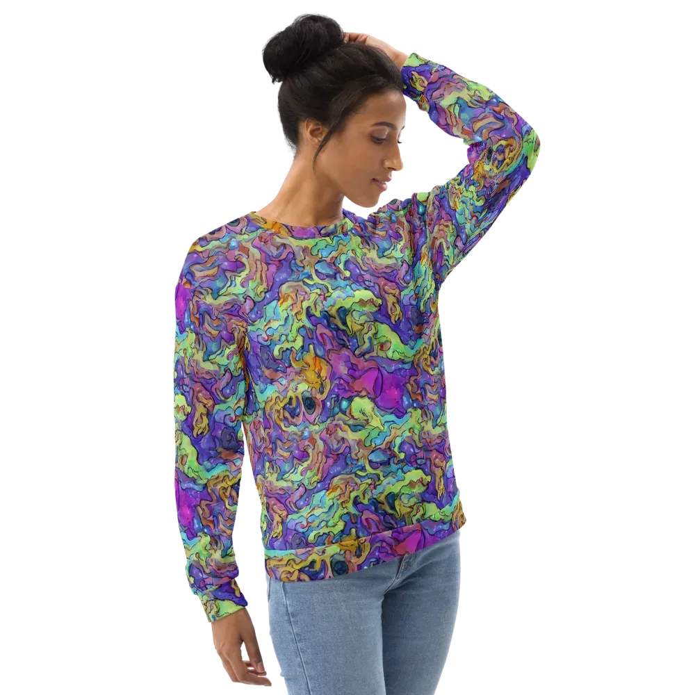 Dreamwave Mosaic on Sweatshirt — Right Front