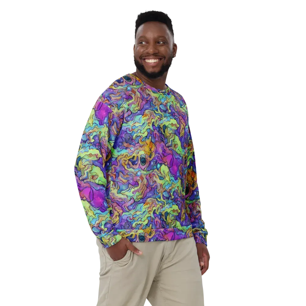 Dreamwave Mosaic on Sweatshirt — Front