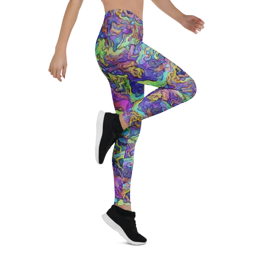 Dreamwave Mosaic on Leggings — Right