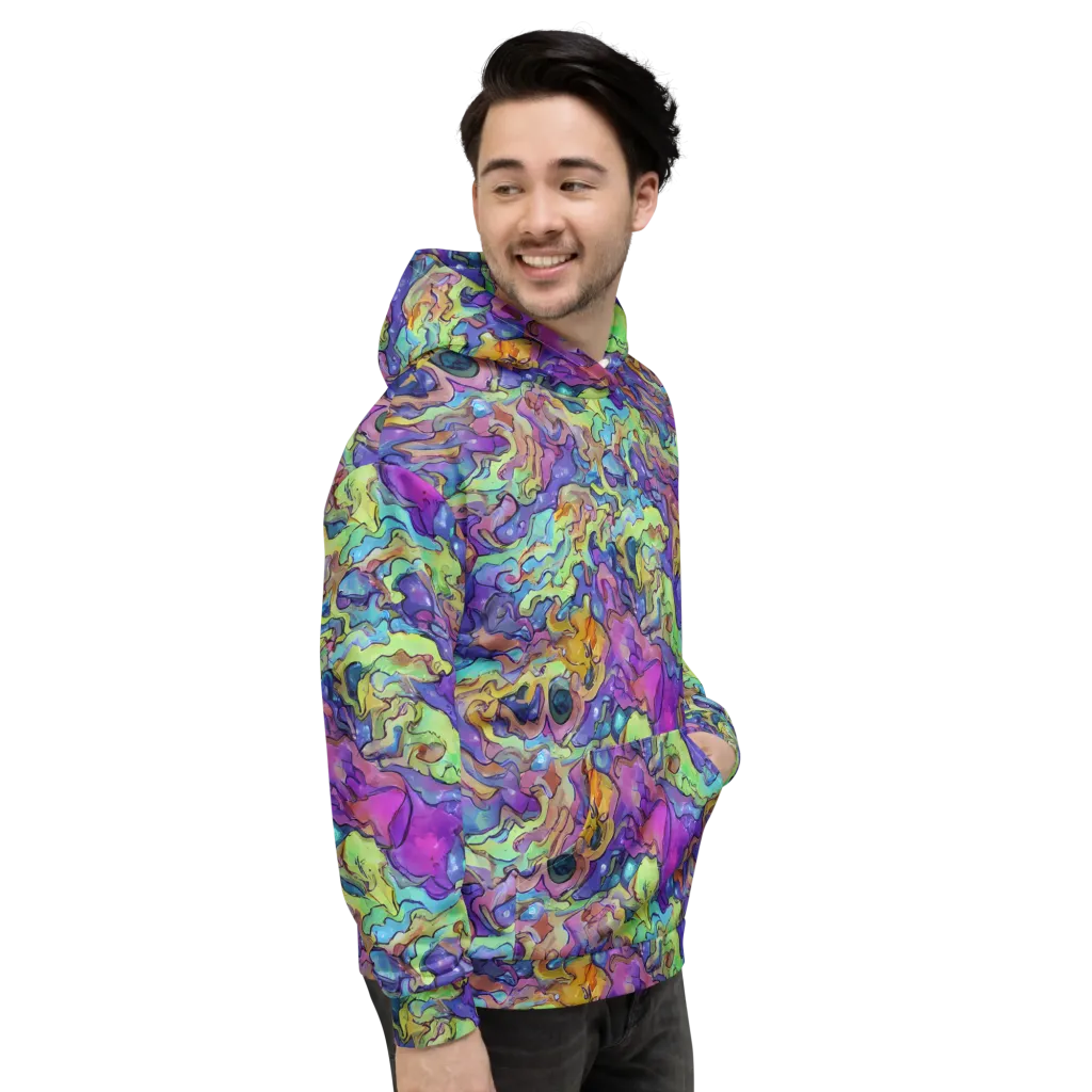 Dreamwave Mosaic on Hoodie — Right