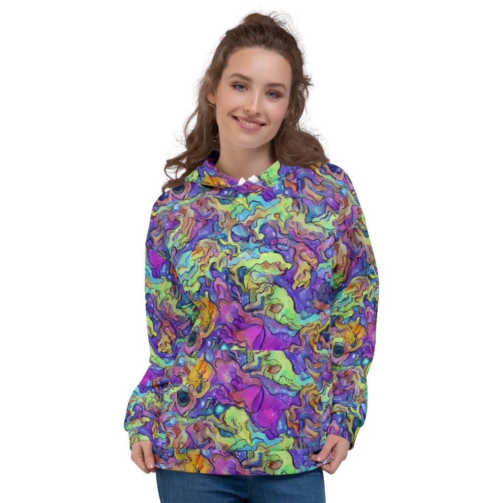 Dreamwave Mosaic on Hoodie — Front
