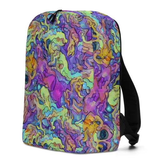 Dreamwave Mosaic on a Minimalist Backpack
