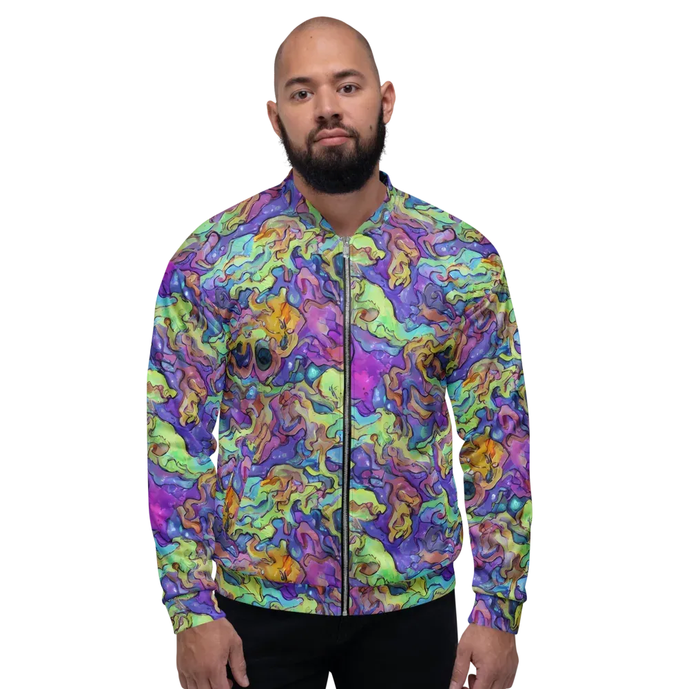Dreamwave Mosaic on Bomber Jacket — Front