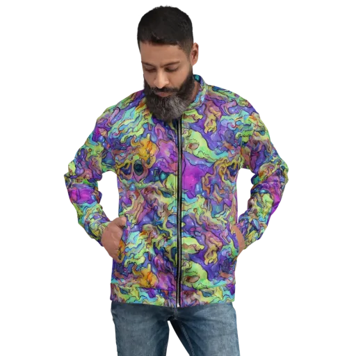 Dreamwave Mosaic on a Bomber Jacket