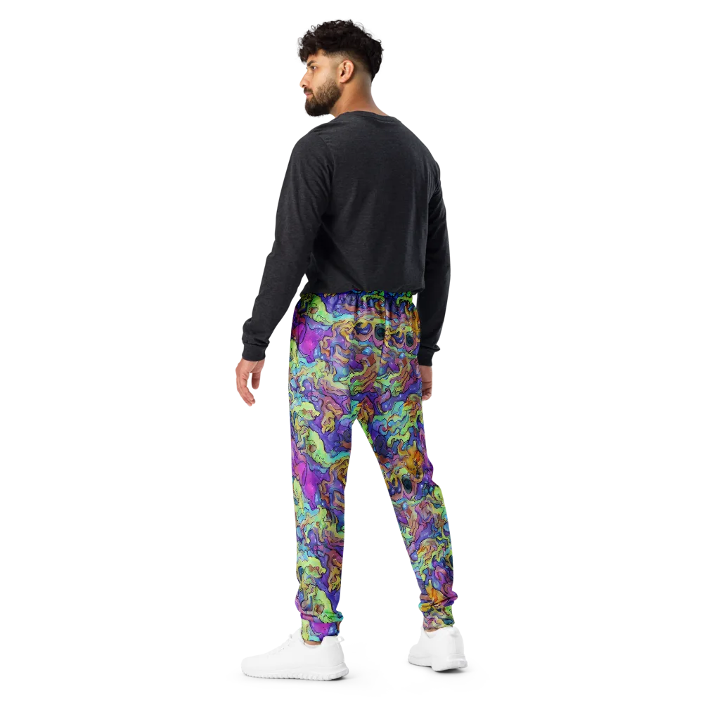 Dreamwave Mosaic on Men's Joggers — Back