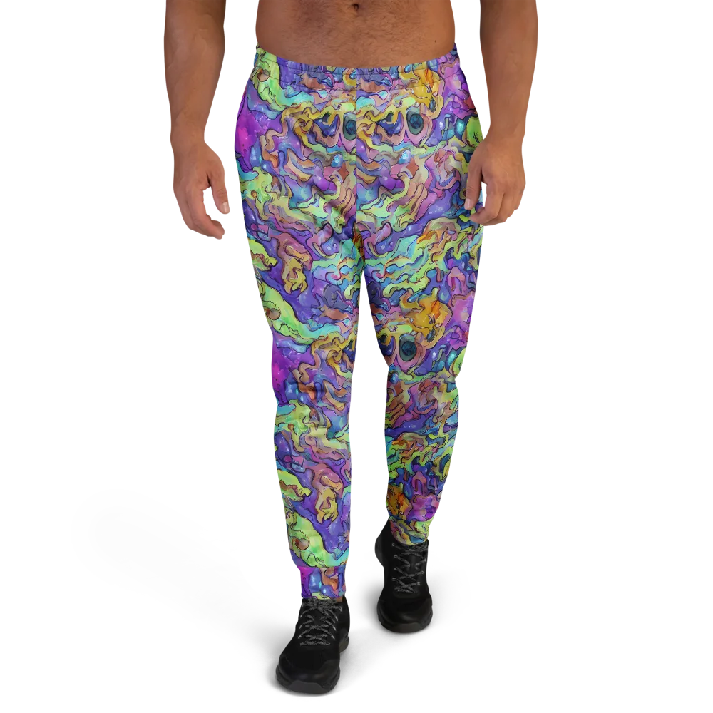 Dreamwave Mosaic on Men's Joggers — Front