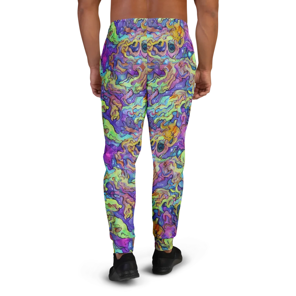 Dreamwave Mosaic on Men's Joggers — Back