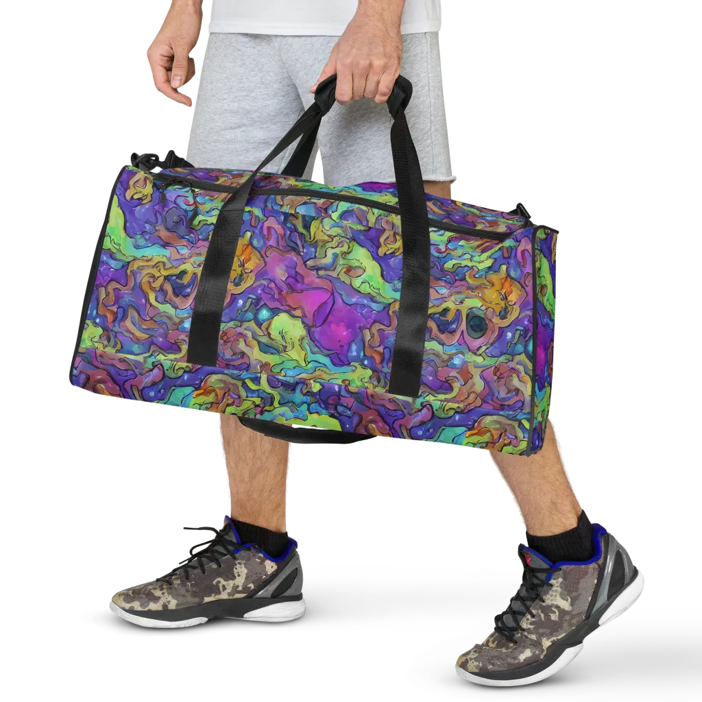 Dreamwave Mosaic on Duffle Bag — Front