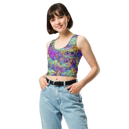 Dreamwave Mosaic on a Crop Top
