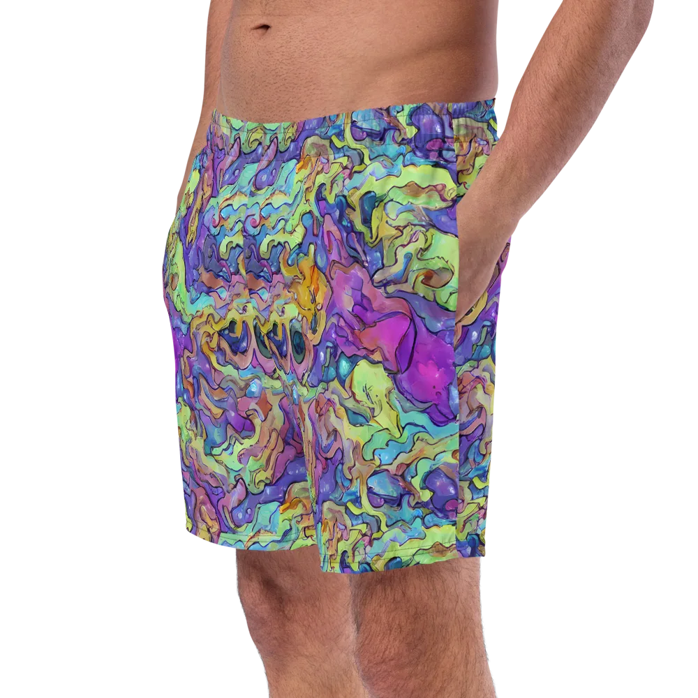 Dreamwave Mosaic on Swim Trunks — Left Front