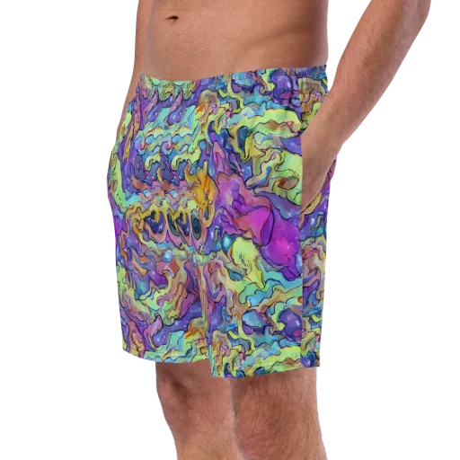 Dreamwave Mosaic on a Swim Trunks
