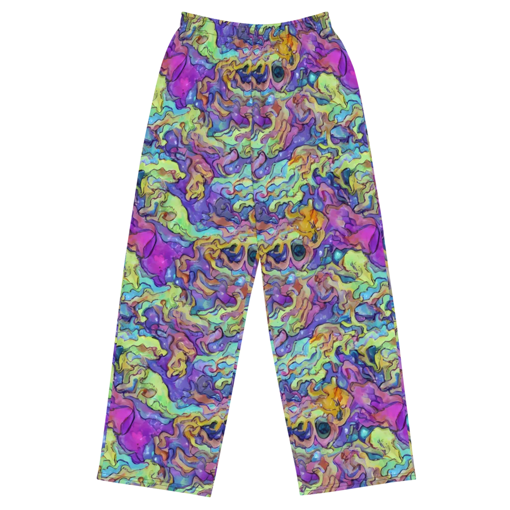 Dreamwave Mosaic on Wide-Leg Pants — Front