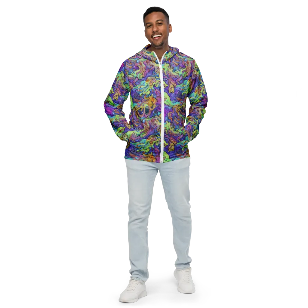 Dreamwave Mosaic on Men's Windbreaker — Front