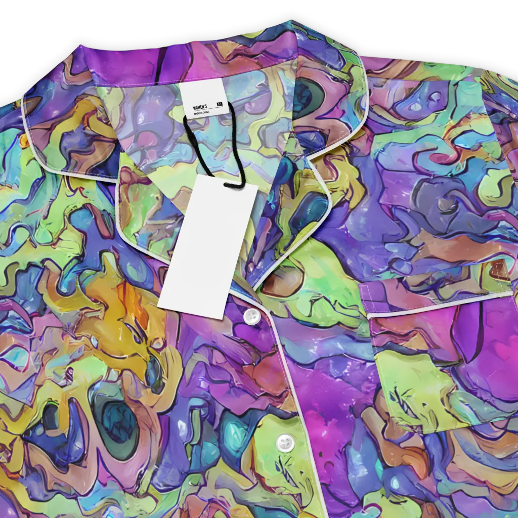 Dreamwave Mosaic on Women's Short Sleeve Pajama Top — Product details