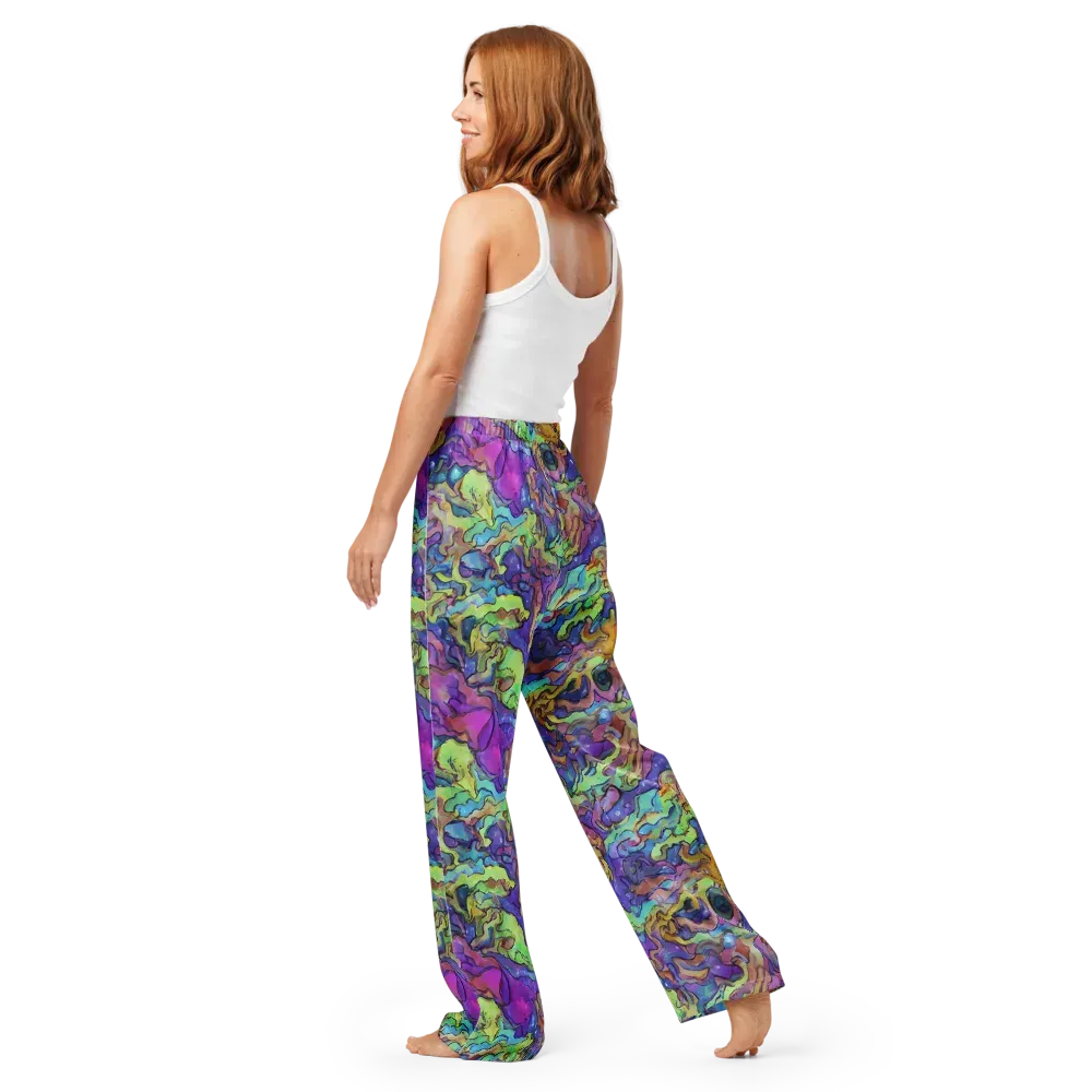 Dreamwave Mosaic on Women's Pajama Pants — Back