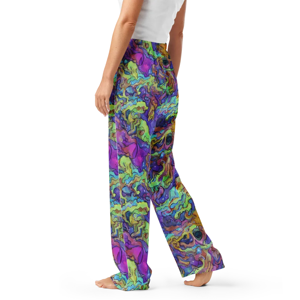 Dreamwave Mosaic on Women's Pajama Pants — Left