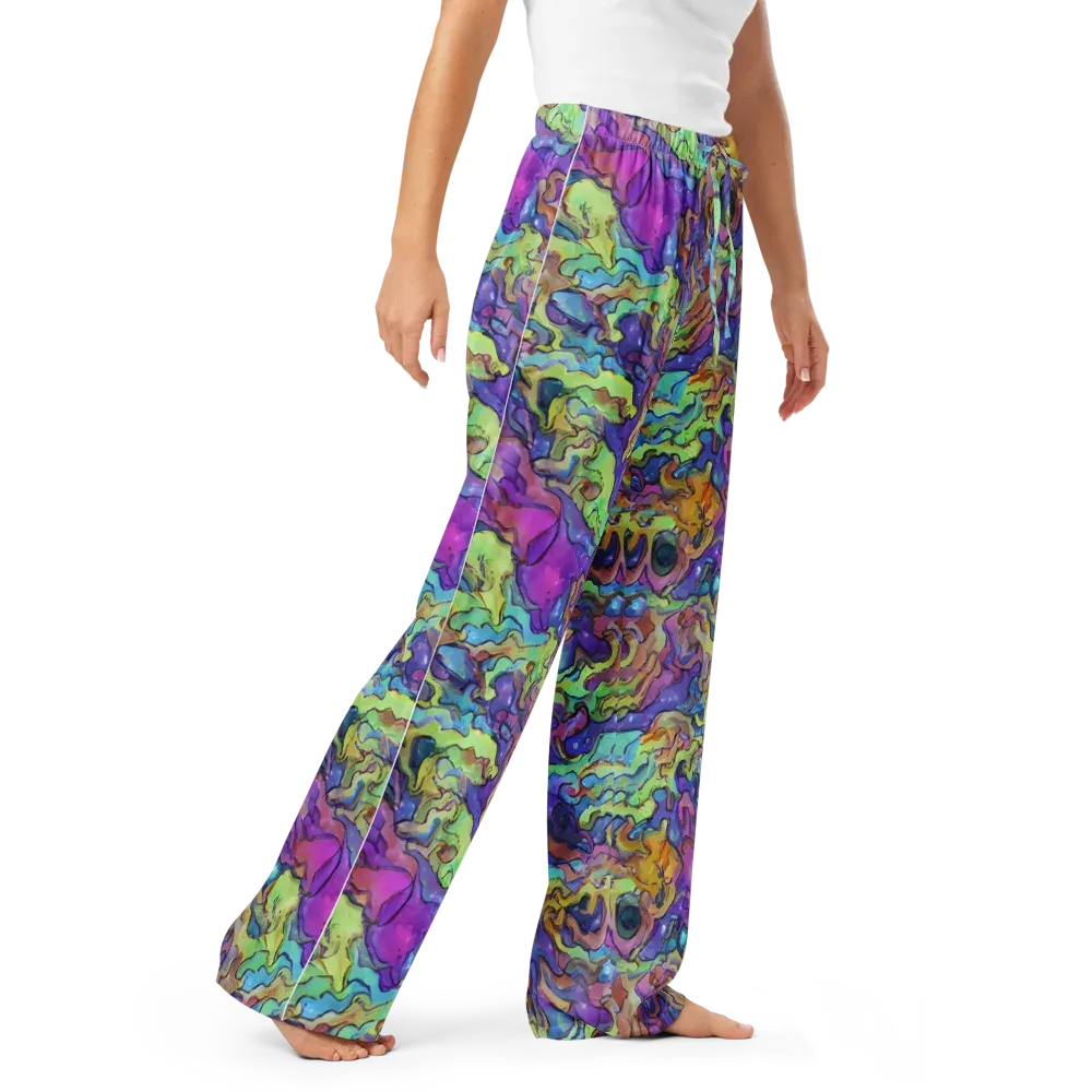 Dreamwave Mosaic on Women's Pajama Pants — Right Front