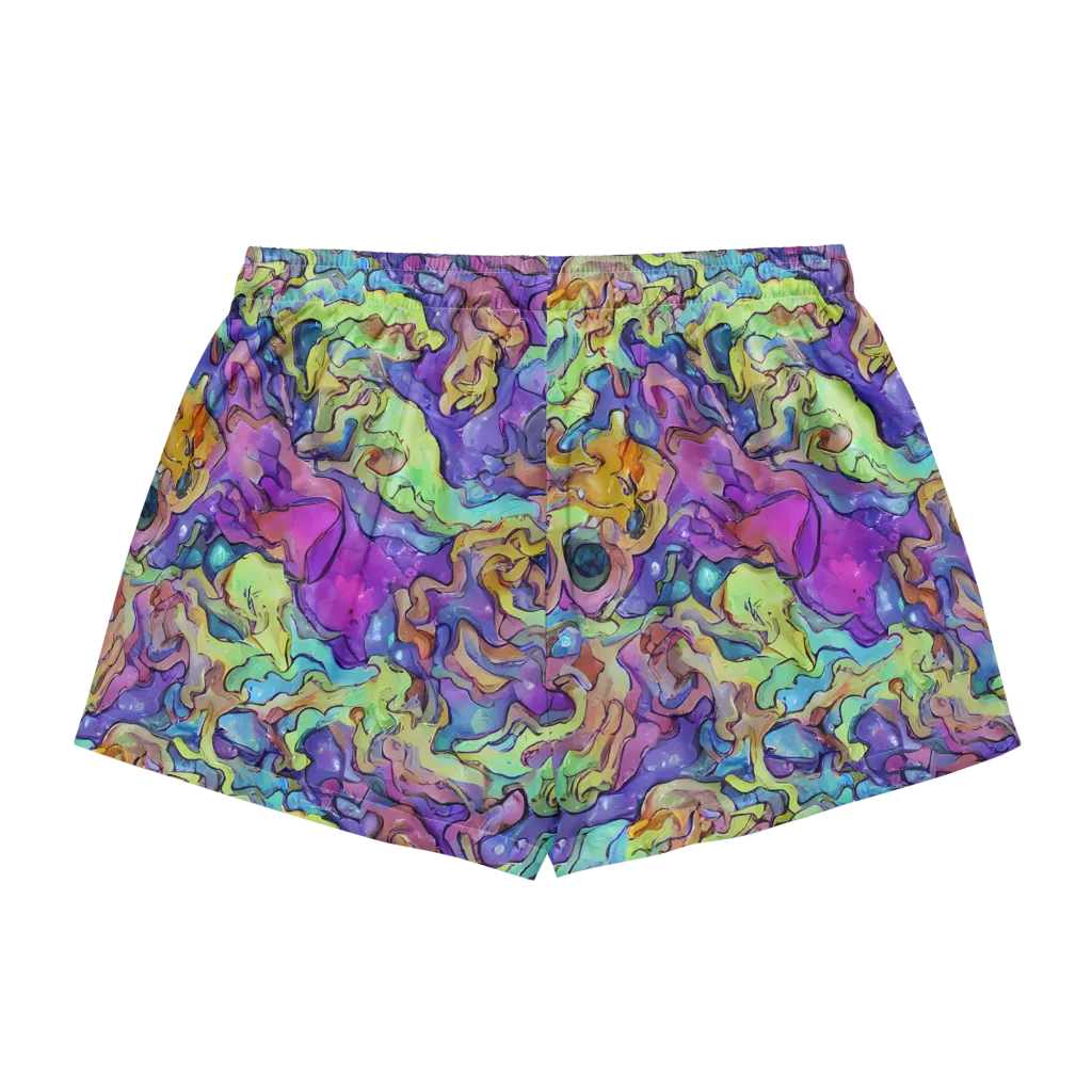 Dreamwave Mosaic on Women's Pajama Shorts — Back