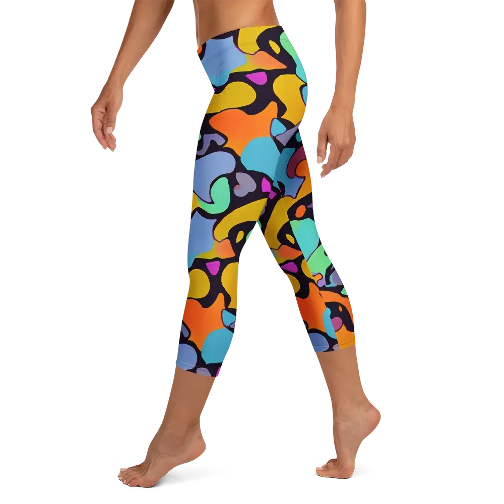 Acid Spectrum on Capri Leggings — Left