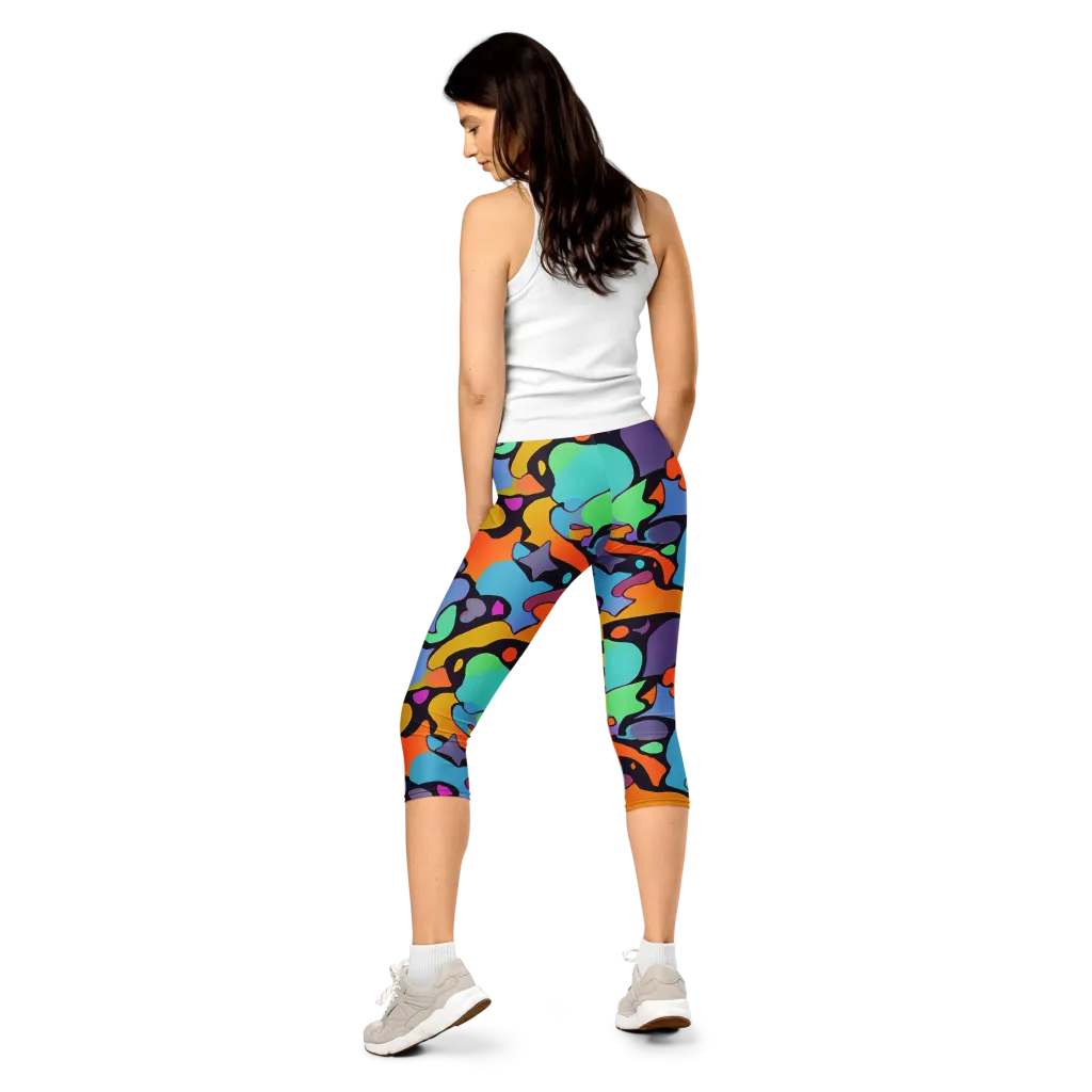 Acid Spectrum on Capri Leggings — Back