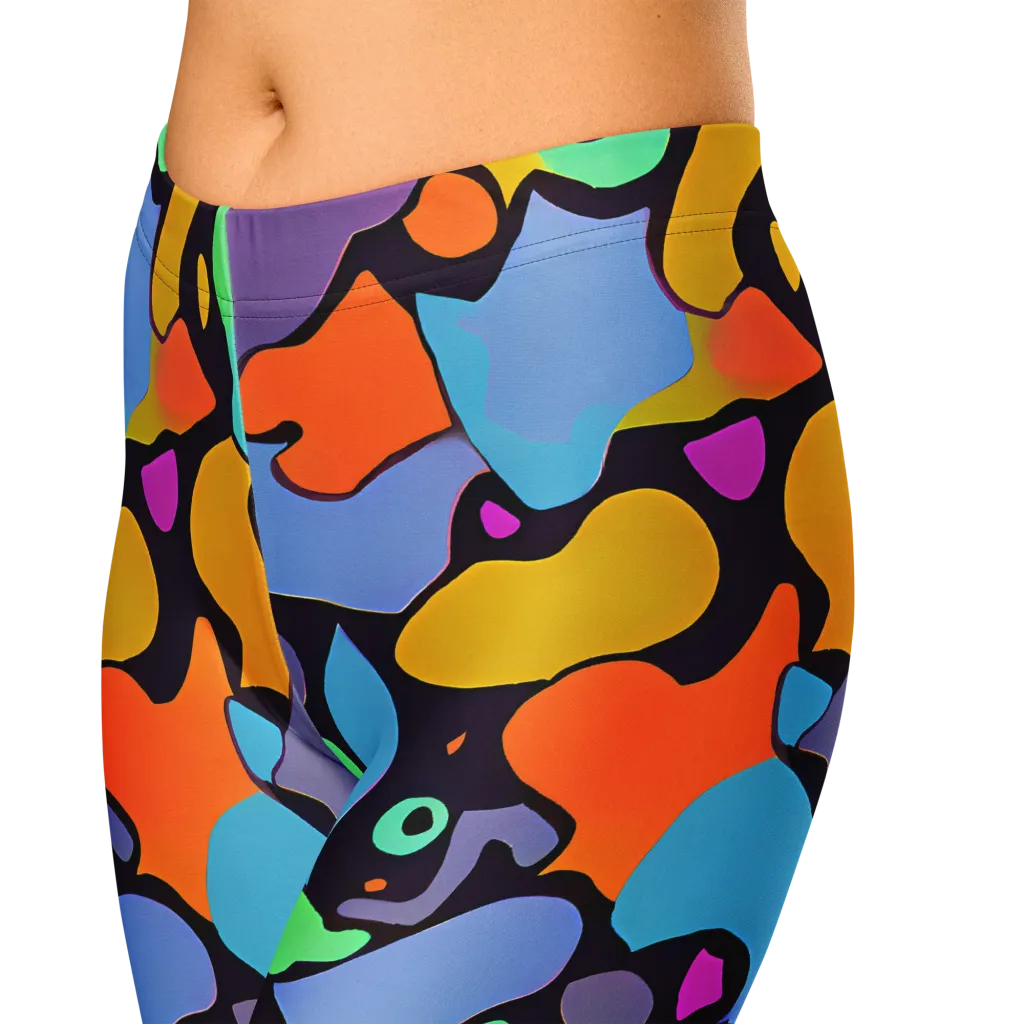 Acid Spectrum on Capri Leggings — Zoomed-in