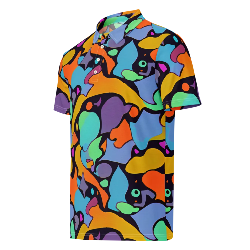 Acid Spectrum on Men's Slim Fit Polo Shirt — Left Front